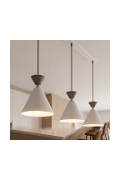 Lampa wisząca KLEVER 3 WHITE BLACK - Emibig