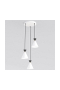Lampa wisząca KLEVER 3PREM WHITE BLACK - Emibig