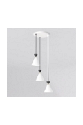 Lampa wisząca KLEVER 3PREM WHITE BLACK - Emibig
