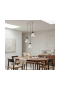 Lampa wisząca KLEVER 3PREM WHITE BLACK - Emibig