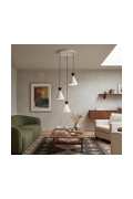 Lampa wisząca KLEVER 3PREM WHITE BLACK - Emibig