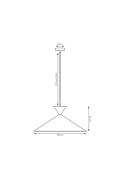 Lampa wisząca RALF 1L BL BURGUNDY - Emibig