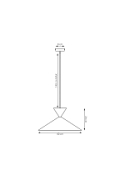 Lampa wisząca RALF 1M BL BURGUNDY - Emibig