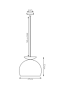 Lampa wisząca GEO 1 WHITE MOKKA - Emibig