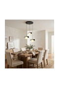 Lampa wisząca FLORA 3PREM BLACK OPAL - Emibig