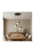 Lampa wisząca FLORA 3PREM BLACK OPAL - Emibig