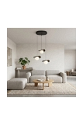 Lampa wisząca FLORA 3PREM BLACK OPAL - Emibig