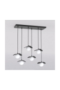 Lampa wisząca FLORA 6 BLACK OPAL - Emibig