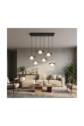 Lampa wisząca FLORA 6 BLACK OPAL - Emibig