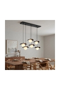 Lampa wisząca FLORA 6 BLACK OPAL - Emibig