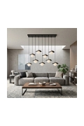 Lampa wisząca FLORA 9 BLACK OPAL - Emibig