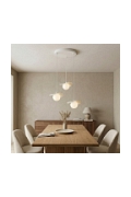 Lampa wisząca FLORA 3PREM WHITE OPAL - Emibig