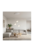 Lampa wisząca FLORA 3PREM WHITE OPAL - Emibig
