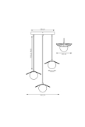 Lampa wisząca FLORA 3PREM WHITE OPAL - Emibig