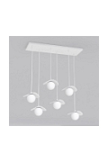 Lampa wisząca FLORA 6 WHITE OPAL - Emibig