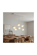 Lampa wisząca FLORA 6 WHITE OPAL - Emibig