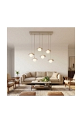 Lampa wisząca FLORA 6 MOKKA OPAL - Emibig