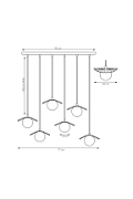 Lampa wisząca FLORA 6 MOKKA OPAL - Emibig
