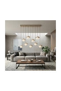 Lampa wisząca FLORA 9 MOKKA OPAL - Emibig