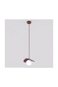 Lampa wisząca FLORA 1 BURGUNDY OPAL - Emibig