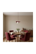 Lampa wisząca FLORA 1 BURGUNDY OPAL - Emibig