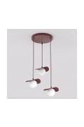 Lampa wisząca FLORA 3PREM BURGUNDY OPAL - Emibig