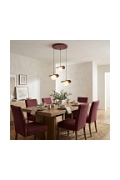 Lampa wisząca FLORA 3PREM BURGUNDY OPAL - Emibig