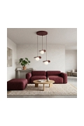 Lampa wisząca FLORA 3PREM BURGUNDY OPAL - Emibig