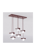 Lampa wisząca FLORA 6 BURGUNDY OPAL - Emibig
