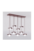 Lampa wisząca FLORA 9 BURGUNDY OPAL - Emibig