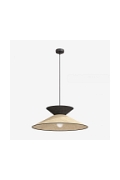 Lampa wisząca SOFTA 1 RATTAN BLACK - Emibig