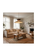 Lampa wisząca SOFTA 1 RATTAN BLACK - Emibig