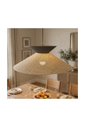 Lampa wisząca SOFTA 1 RATTAN BLACK - Emibig