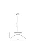 Lampa wisząca SOFTA 1 RATTAN BLACK - Emibig