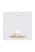 Lampa wisząca SOFTA 1 RATTAN WHITE - Emibig