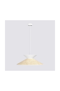 Lampa wisząca SOFTA 1 RATTAN WHITE - Emibig