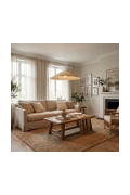 Lampa wisząca SOFTA 1 RATTAN WHITE - Emibig