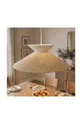 Lampa wisząca SOFTA 1 RATTAN WHITE - Emibig