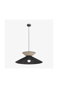 Lampa wisząca SOFTA 1 BLACK RATTAN - Emibig