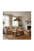Lampa wisząca SOFTA 1 BLACK RATTAN - Emibig