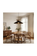 Lampa wisząca SOFTA 1 BLACK RATTAN - Emibig