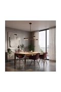 Lampa sufitowa NATSU 4BURGUNDY - Emibig