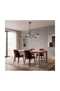 Lampa sufitowa NATSU 6 BURGUNDY - Emibig