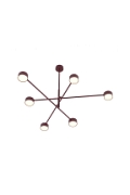 Lampa sufitowa NATSU 6 BURGUNDY - Emibig