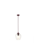 Lampa wisząca ISTAR 1 BURGUND TRANSPARENT - Emibig