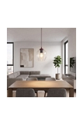 Lampa wisząca ISTAR 1 BURGUND TRANSPARENT - Emibig