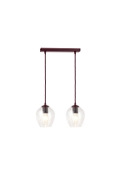 Lampa wisząca ISTAR 2 BURGUND TRANSPARENT - Emibig
