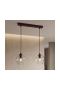 Lampa wisząca ISTAR 2 BURGUND TRANSPARENT - Emibig