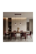 Lampa wisząca ISTAR 2 BURGUND TRANSPARENT - Emibig