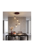 Lampa wisząca ISTAR 4PREM BURGUND TRANSPARENT - Emibig